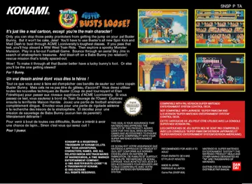 Tiny Toon Adventures - Buster Busts Loose! (Europe) box cover back